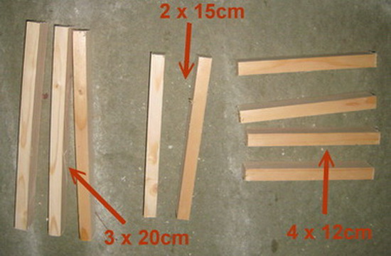 mini easel lumber parts