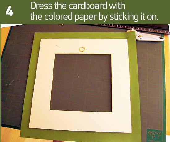 dressing with glued paper