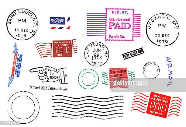 Modern faux stamps on advertising mail